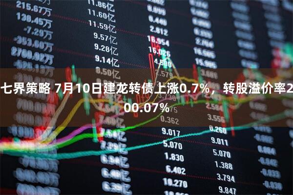 七界策略 7月10日建龙转债上涨0.7%，转股溢价率200.07%