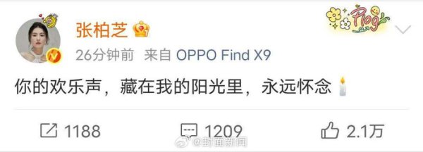 三羊财务 张柏芝悼念许绍雄逝世，九度合作成光影记忆